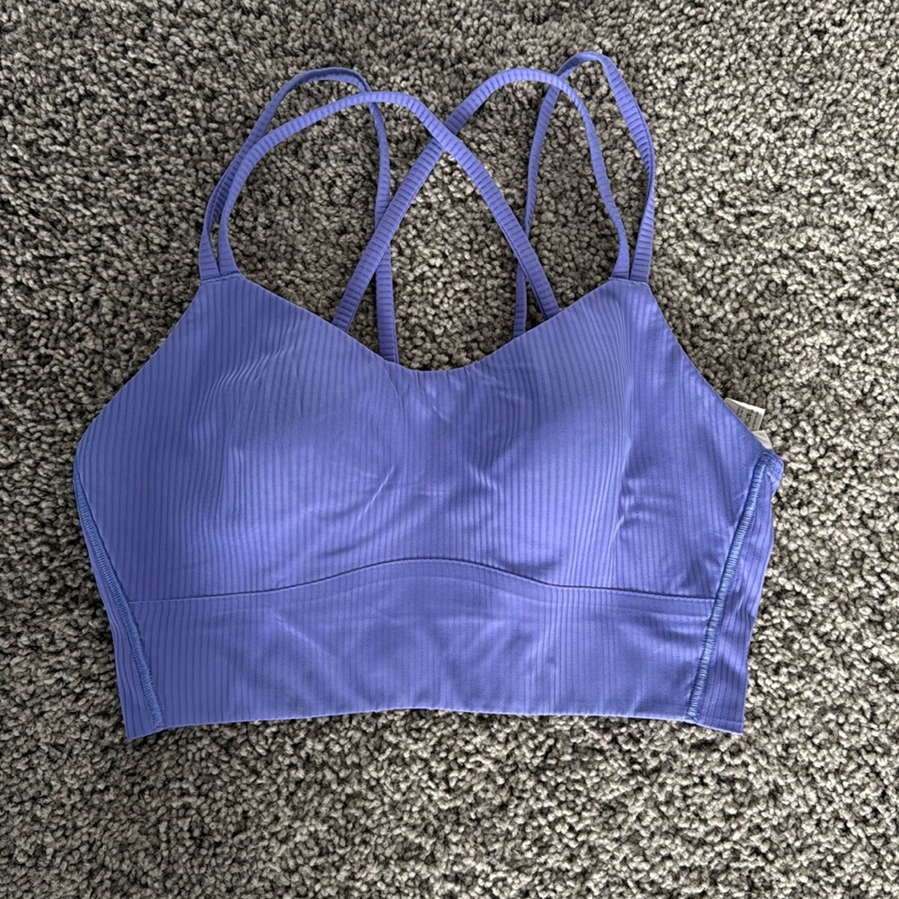 Lululemon like a cloud ribbed longline bra, women’s size 8